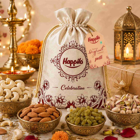 Happilo Golden Potli Dry Fruit Gift Bag (Happilo, Bengaluru)