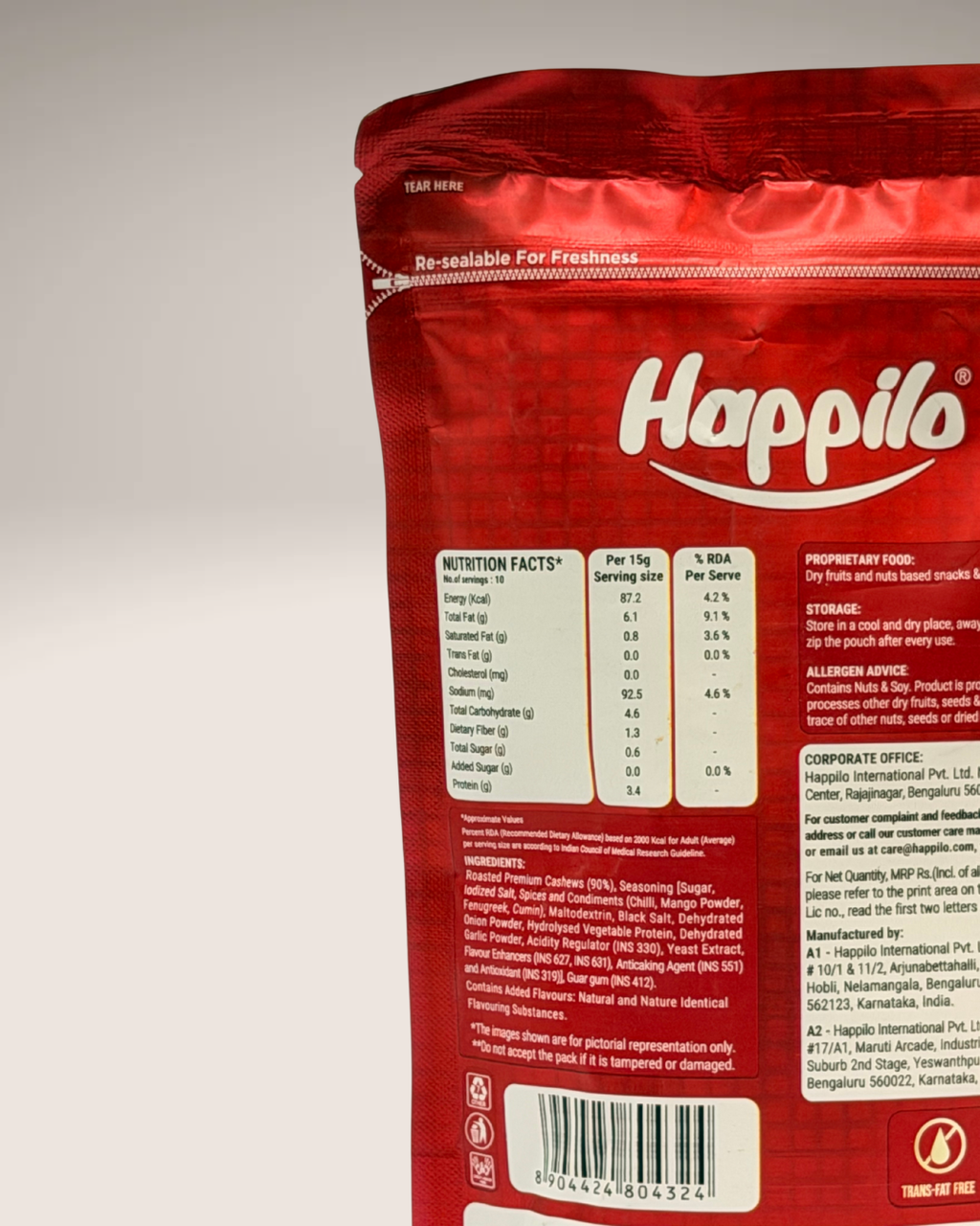 Happilo Premium International Hot & Spicy Cashews