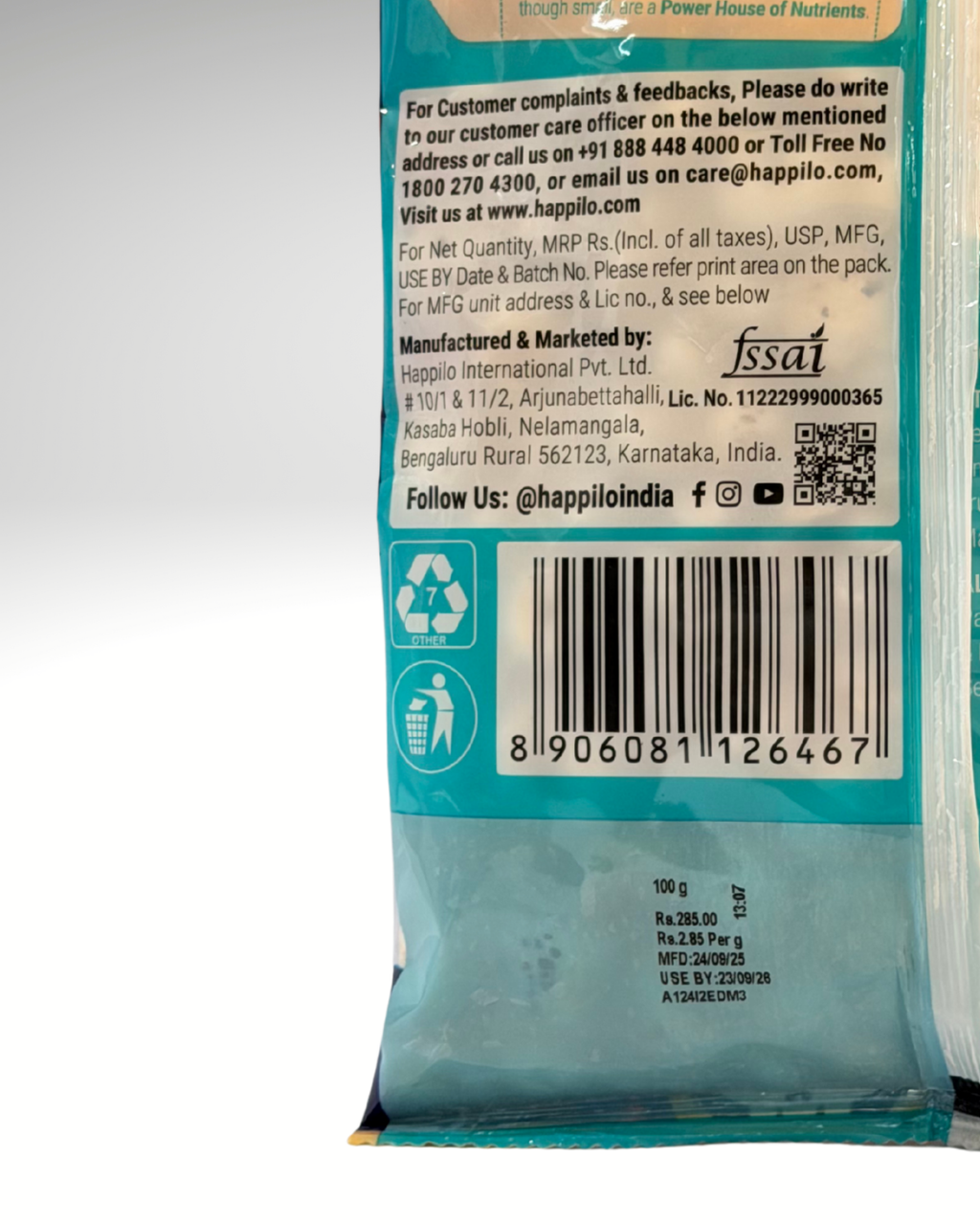 Happilo Premium High Protein Makhana (Fox Nuts / Lotus Seeds Pops)