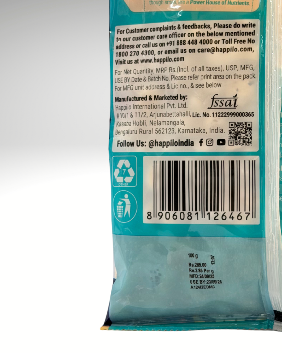 Happilo Premium High Protein Makhana (Fox Nuts / Lotus Seeds Pops)