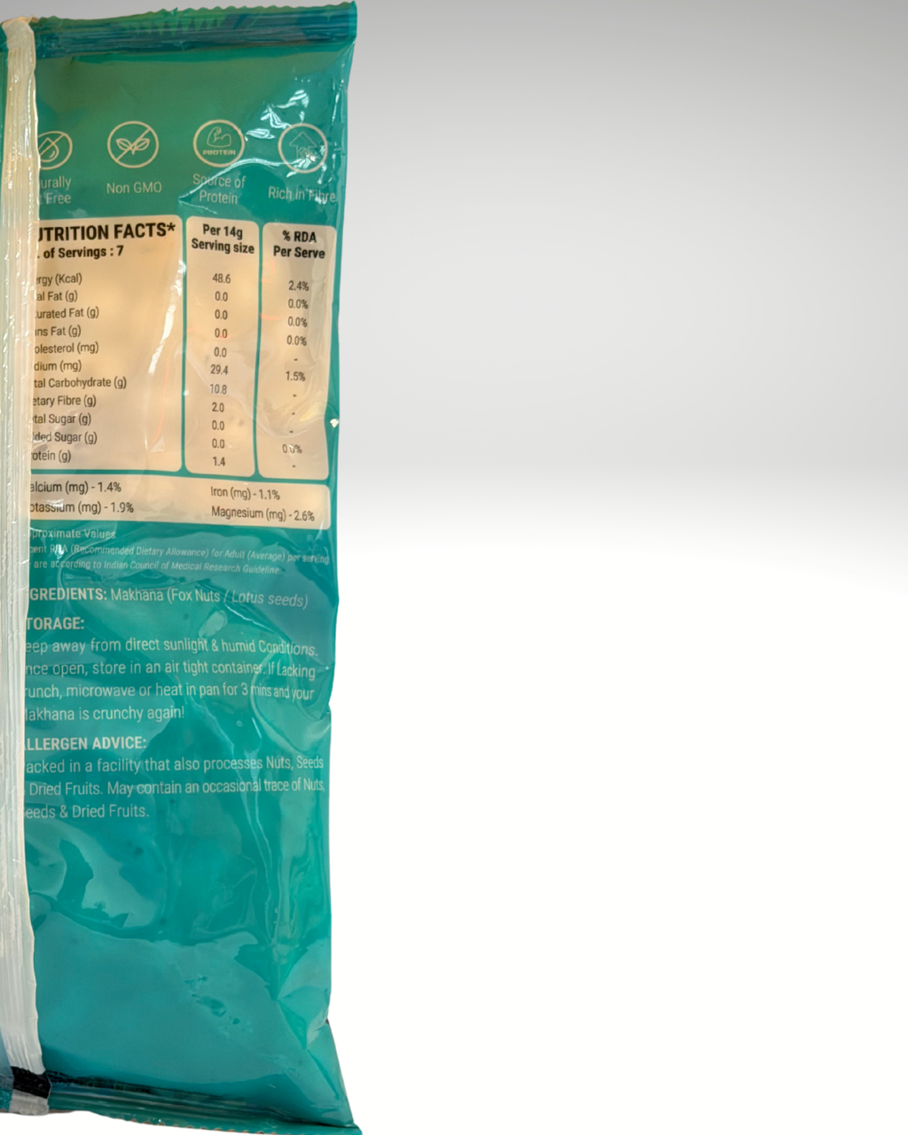 Happilo Premium High Protein Makhana (Fox Nuts / Lotus Seeds Pops)