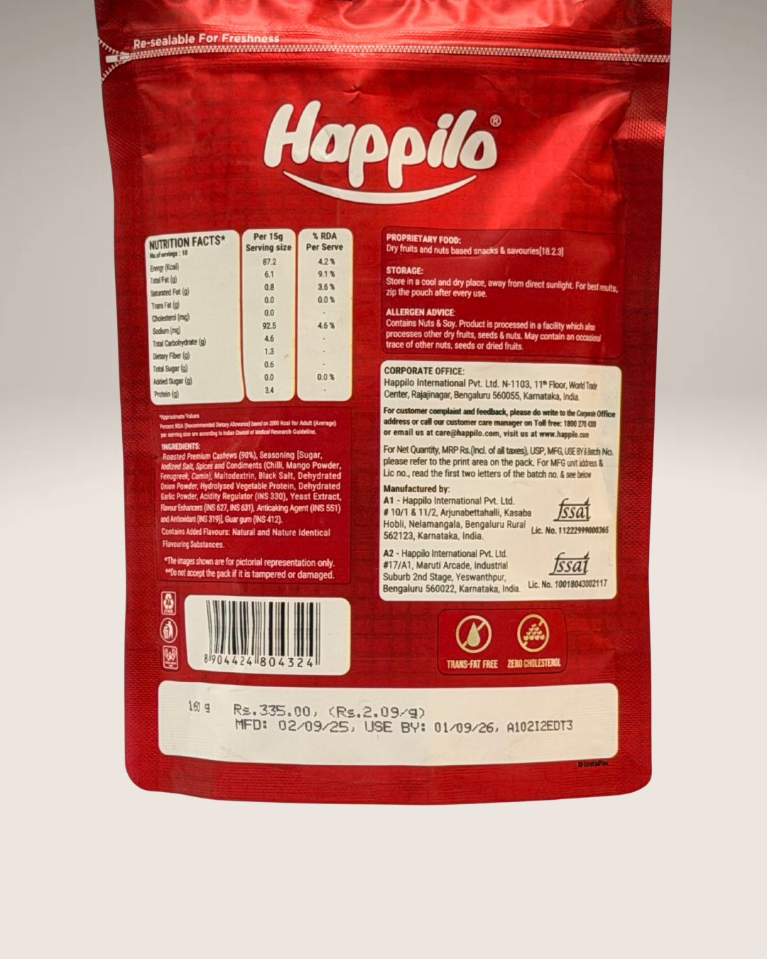 Happilo Premium International Hot & Spicy Cashews