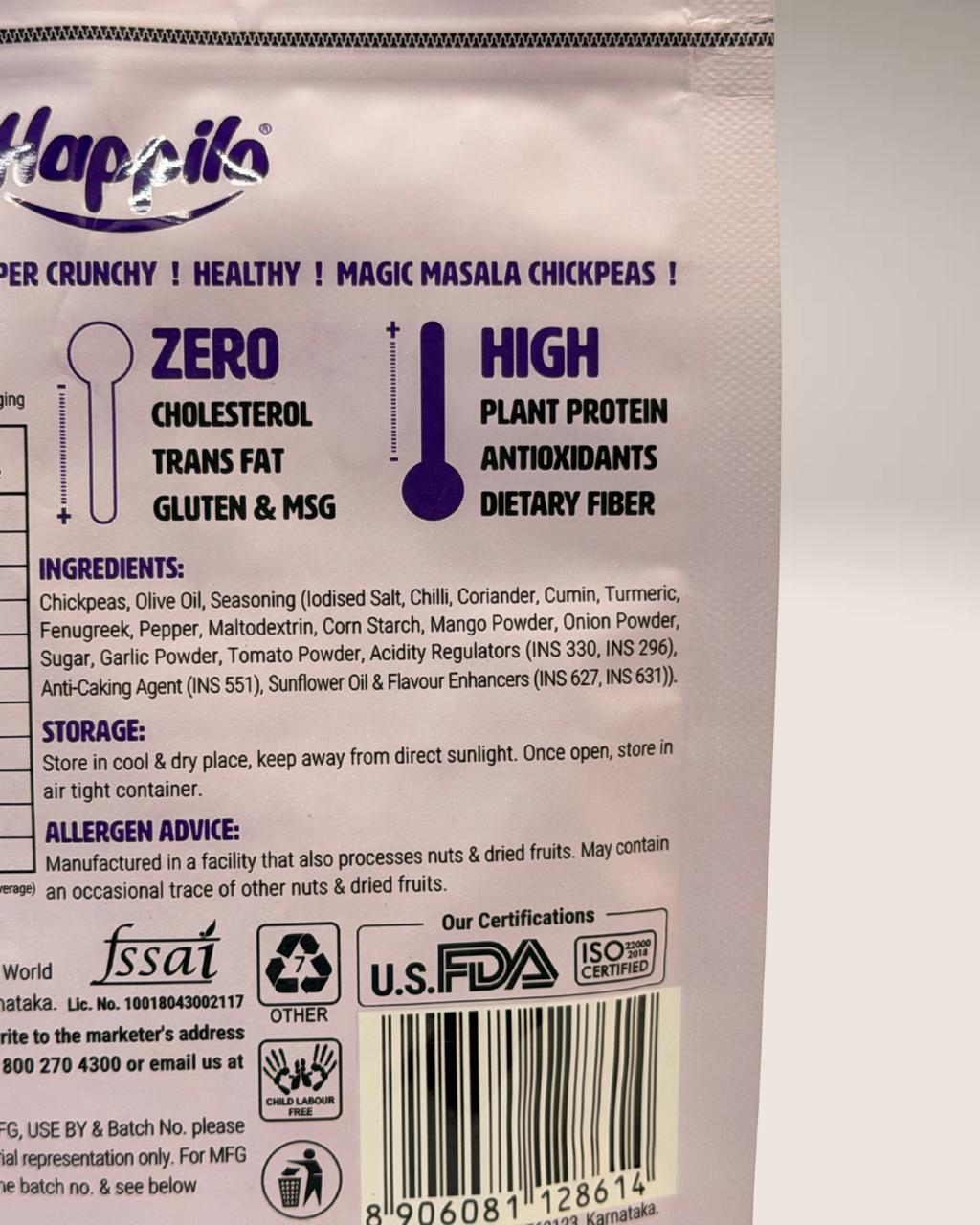 Happilo Magic Masala Chickpeas (Vacuum Cooked)