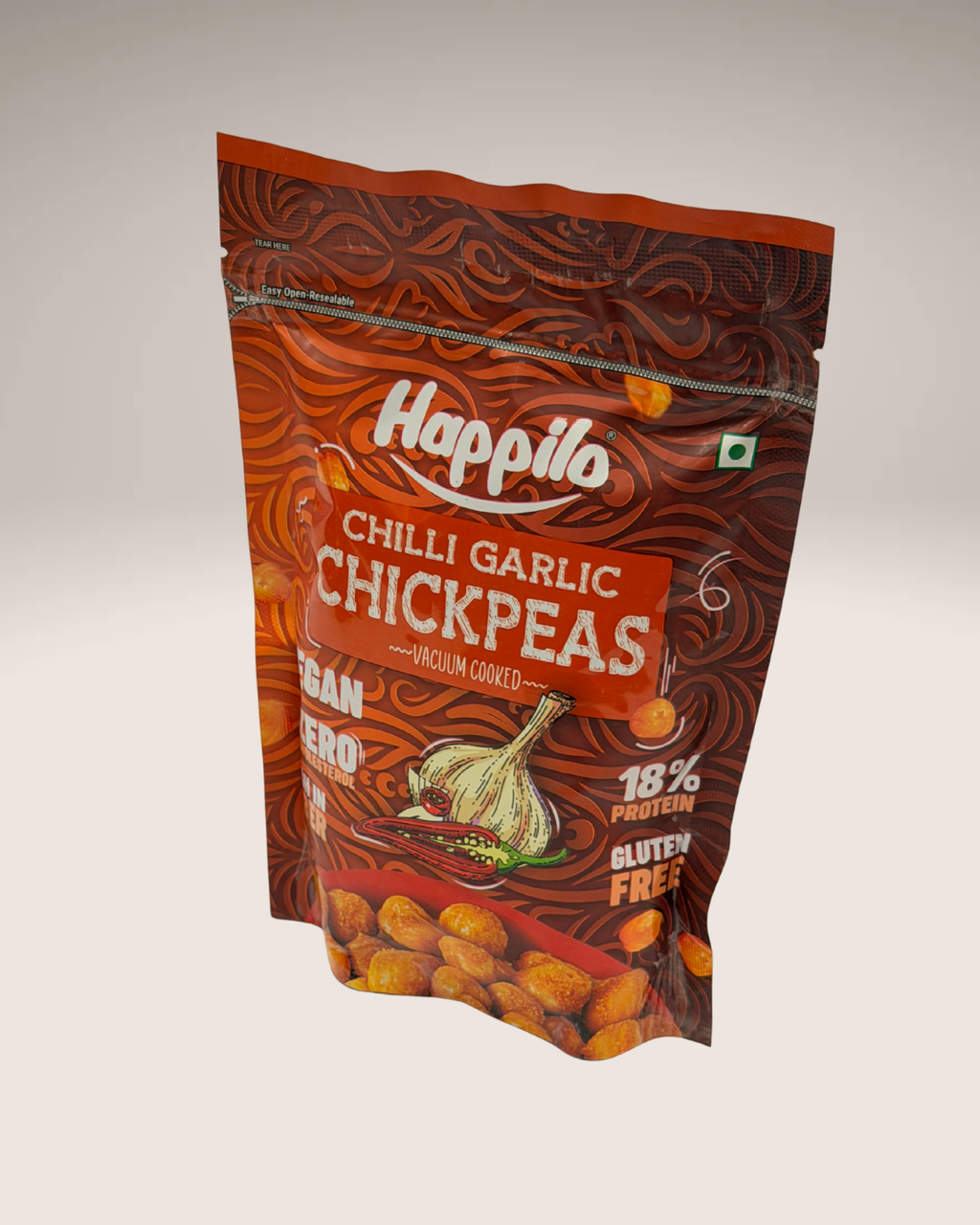 Happilo Chilli Garlic Chickpeas (Vacuum Cooked)