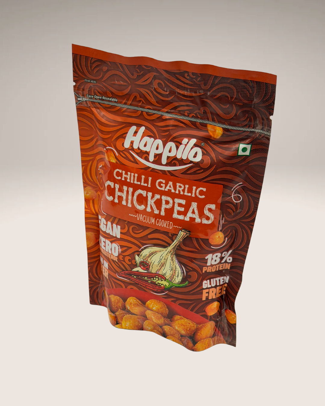 Happilo Chilli Garlic Chickpeas (Vacuum Cooked)