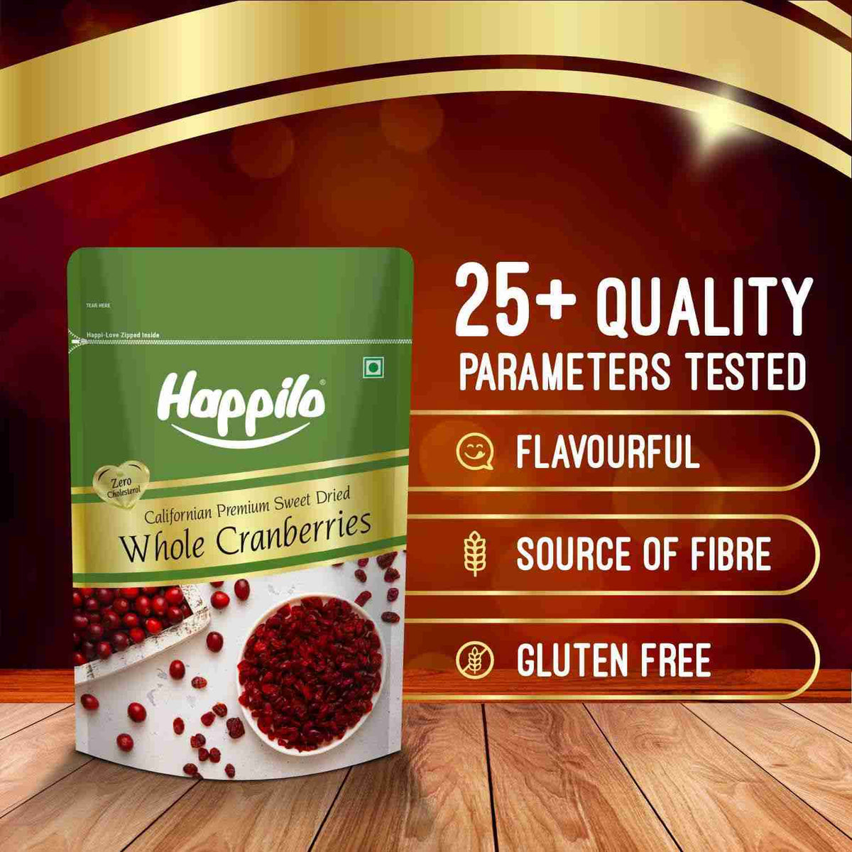 Happilo Premium Californian Dried and Sweet Whole Cranberries (Happilo, Bengaluru)