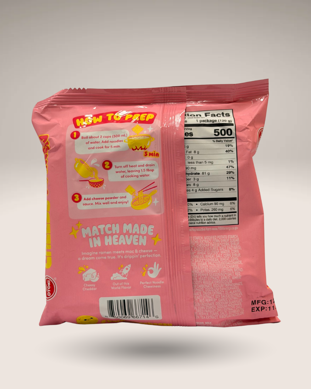 OTOKI Stir-Fry Cheesy Ramen – Spicy Chili & Cheddar