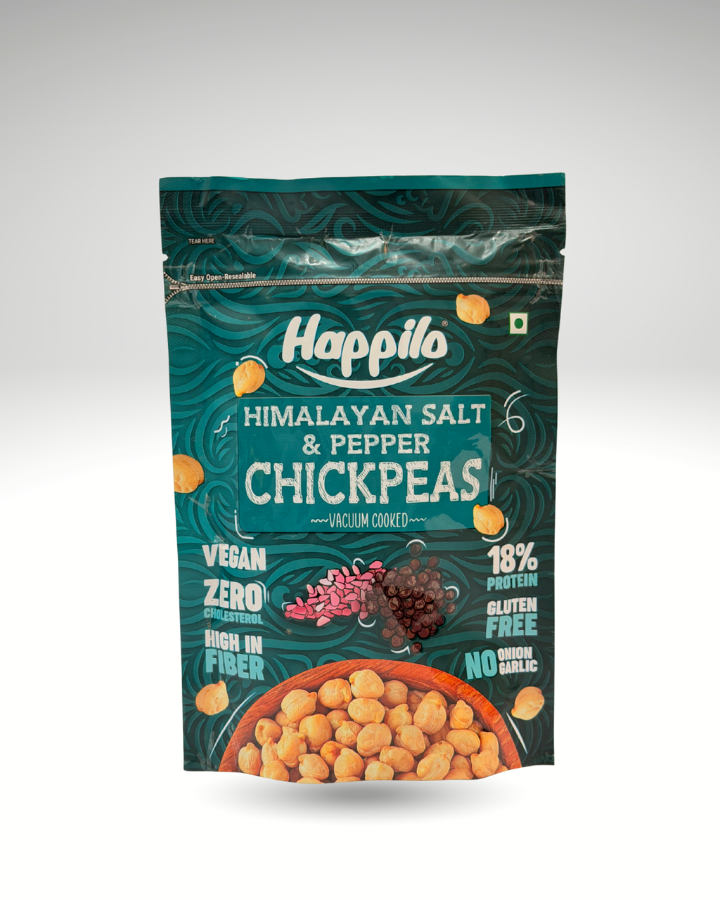 Happilo Himalayan Salt & Pepper Chickpeas (Vacuum Cooked)