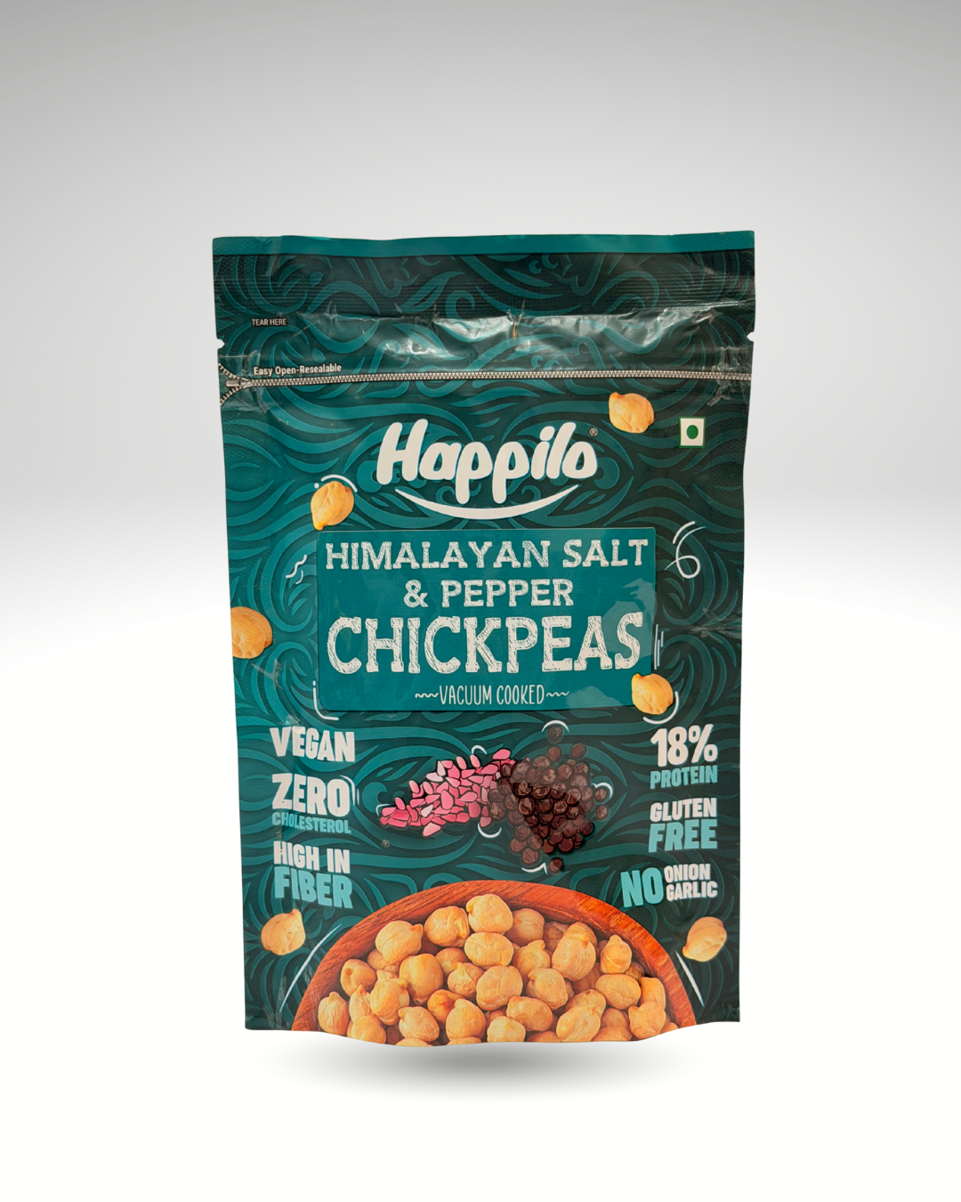Happilo Himalayan Salt & Pepper Chickpeas (Vacuum Cooked)