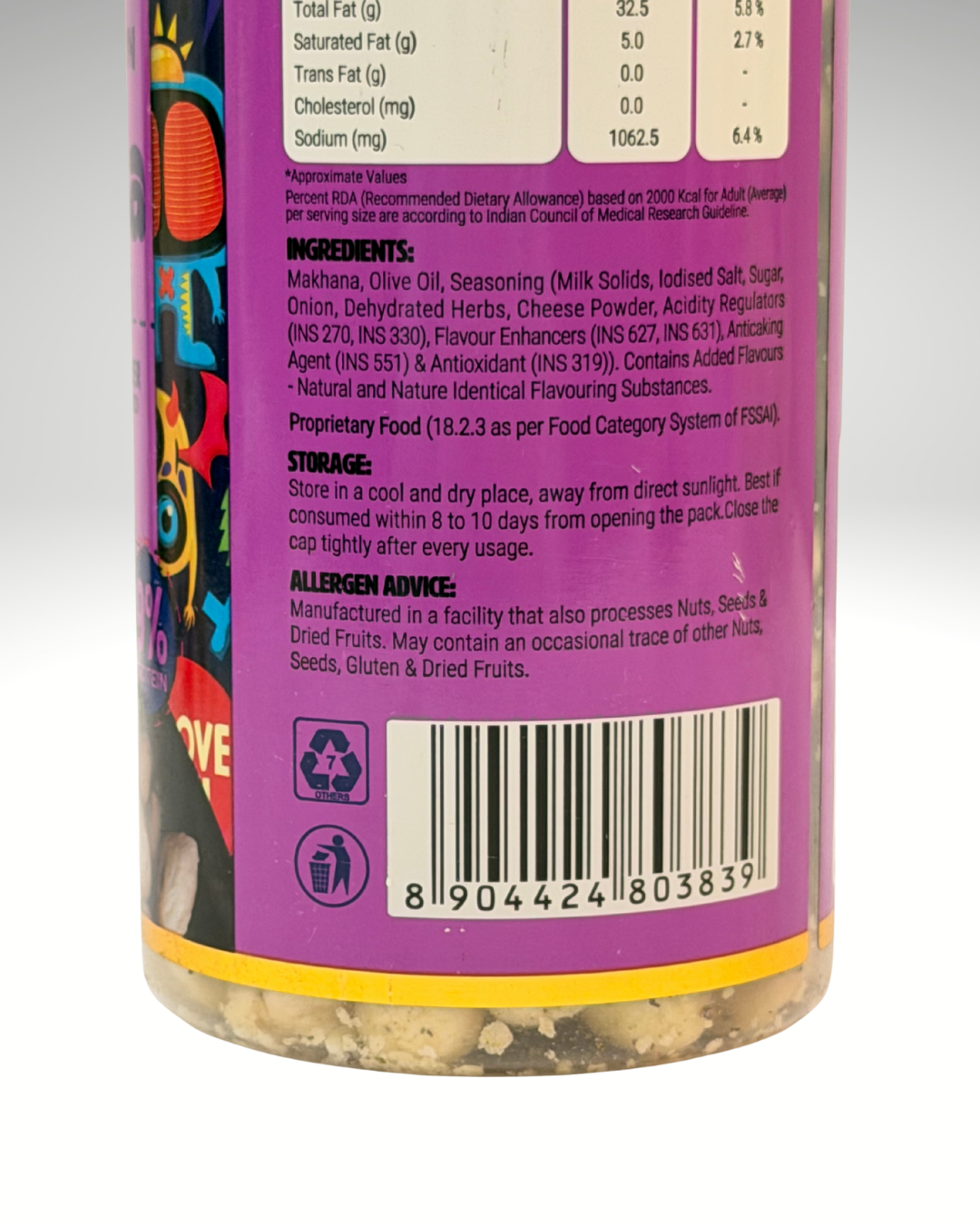 Happilo Cream & Onion Makhana (Protein Fox Nuts)