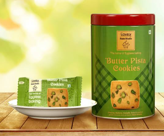 Butter Pista Cookies Tin Box (Lovely Sweets, Jalandhar)