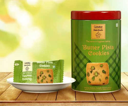 Butter Pista Cookies Tin Box (Lovely Sweets, Jalandhar)