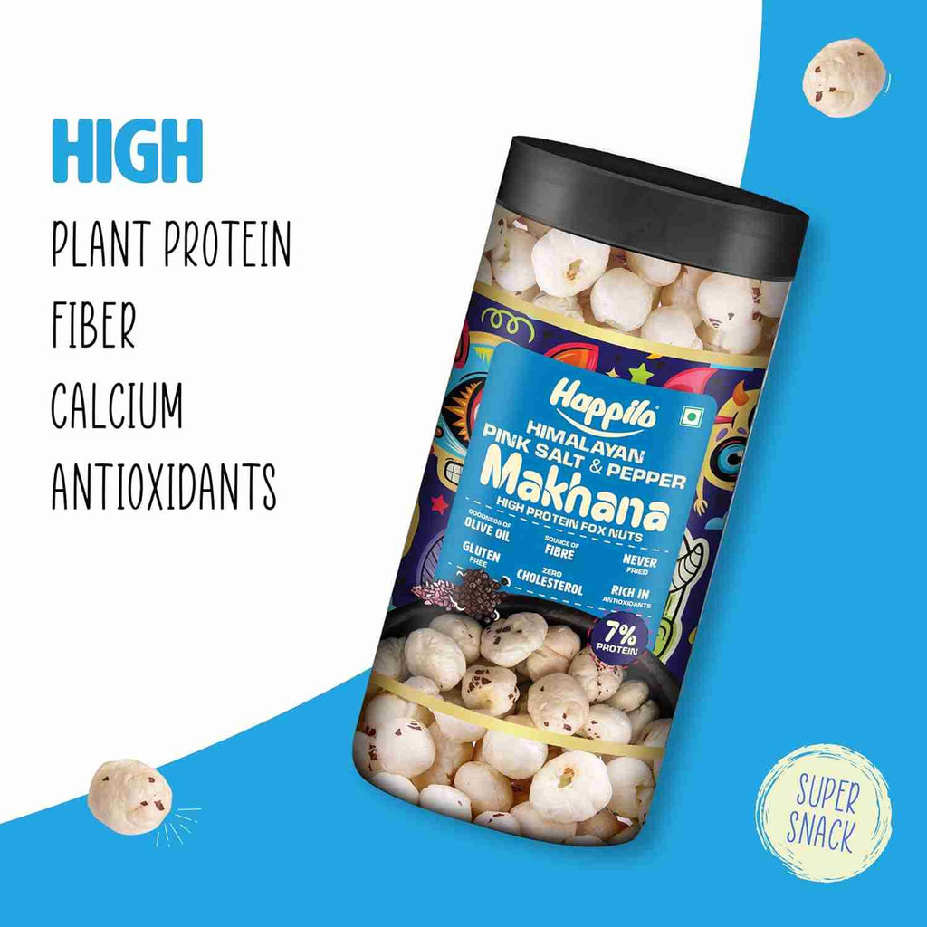 Premium Makhana Himalayan Pink Salt & Pepper Jar (Happilo, Bengaluru)