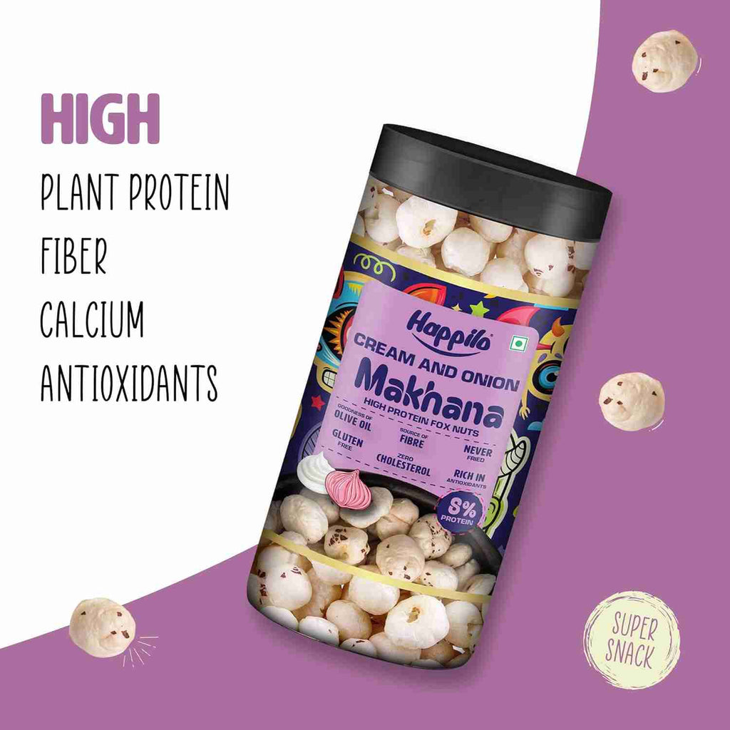 Premium Makhana Cream & Onion Jar (Happilo, Bengaluru)