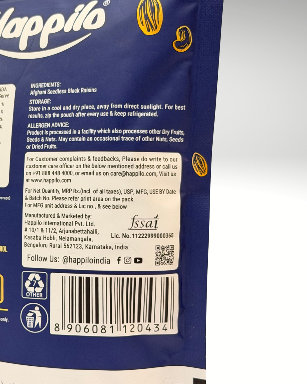 Happilo Premium Afghani Seedless Black Raisins