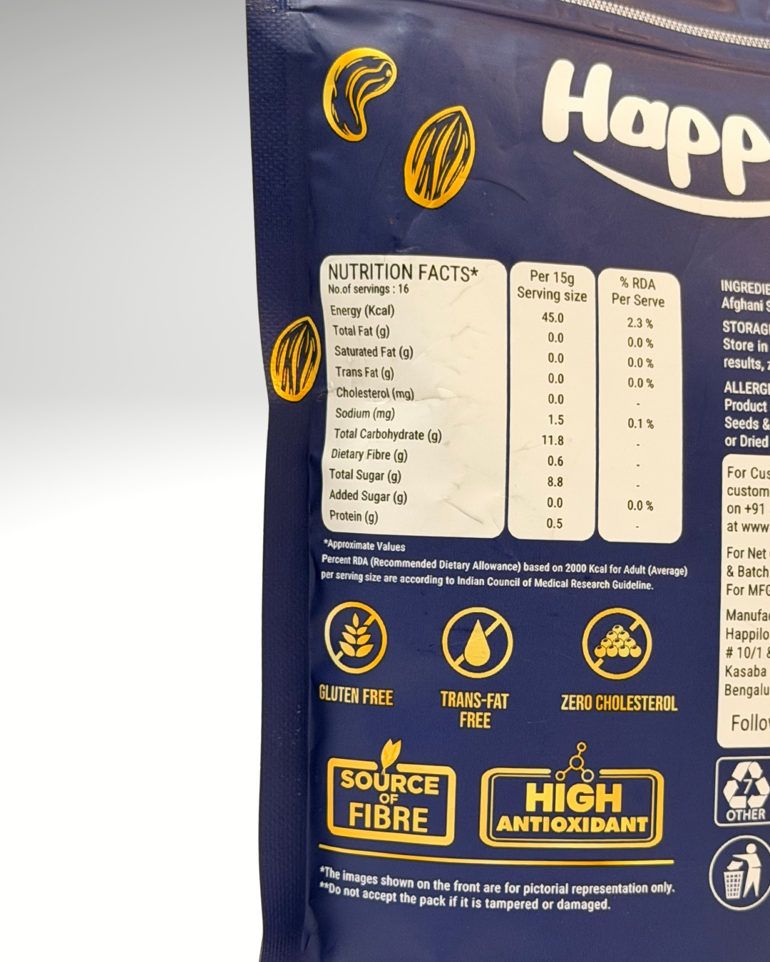 Happilo Premium Afghani Seedless Black Raisins