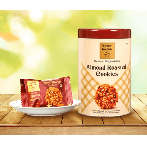 Almond Roasted Cookies Tin Box (Lovely Sweets, Jalandhar)