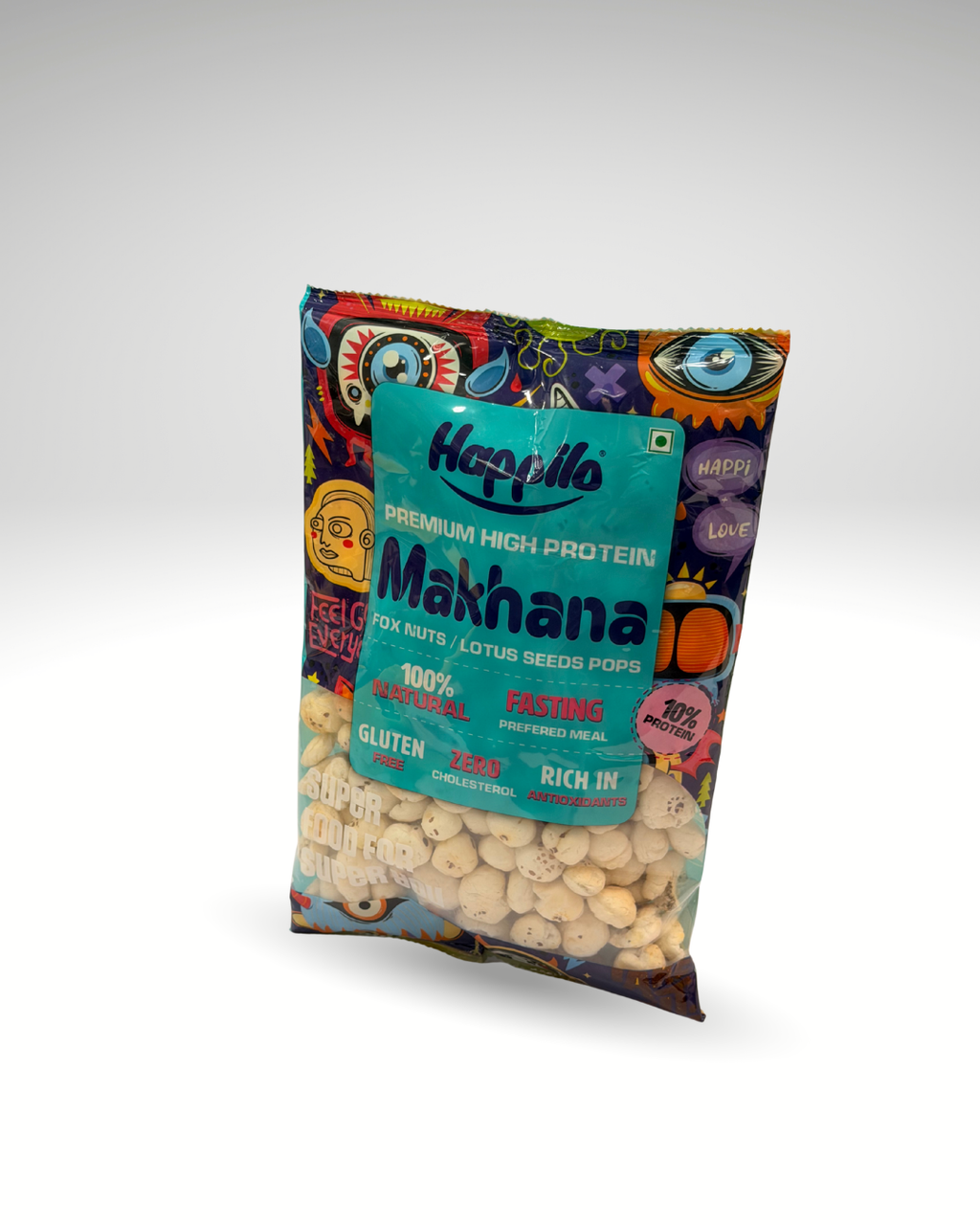 Happilo Premium High Protein Makhana (Fox Nuts / Lotus Seeds Pops)