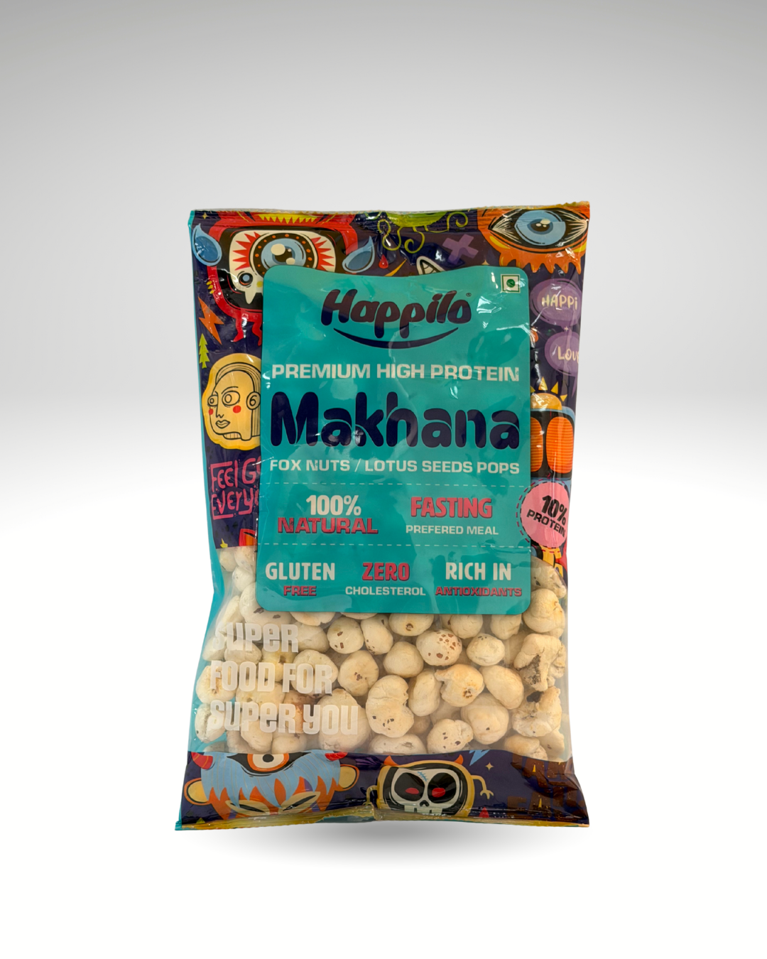 Happilo Premium High Protein Makhana (Fox Nuts / Lotus Seeds Pops)