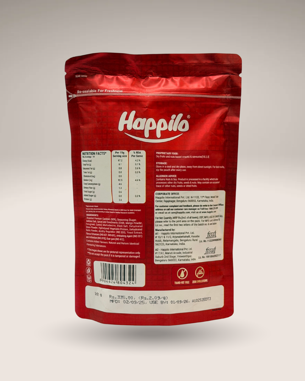 Happilo Premium International Hot & Spicy Cashews