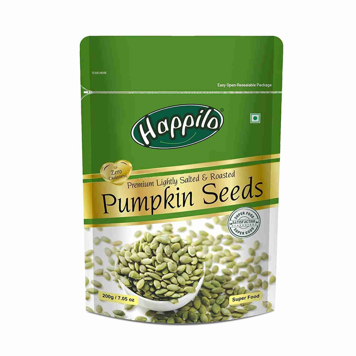 Premium Pumpkin Seeds – Roasted, Lightly Salted (Happilo, Bengaluru)
