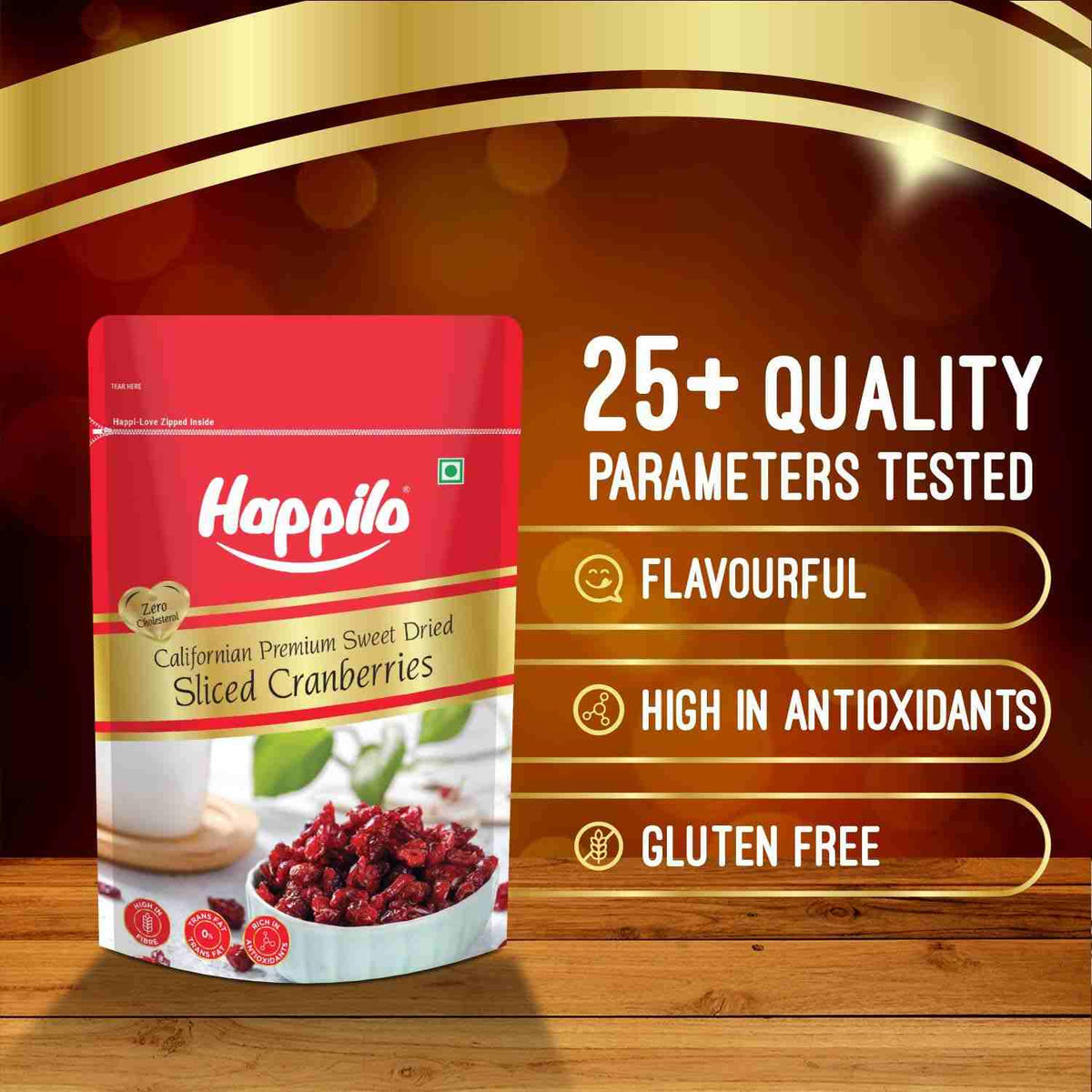 Happilo Premium Californian Dried and Sweet Sliced Cranberries (Happilo, Bengaluru)