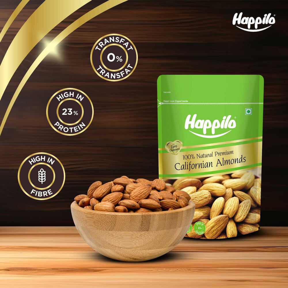 Natural Premium Californian Almonds (Happilo, Bengaluru)