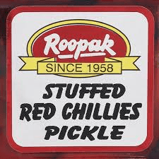 Stuffed Red Chillies Pickle (Roopak, Delhi)