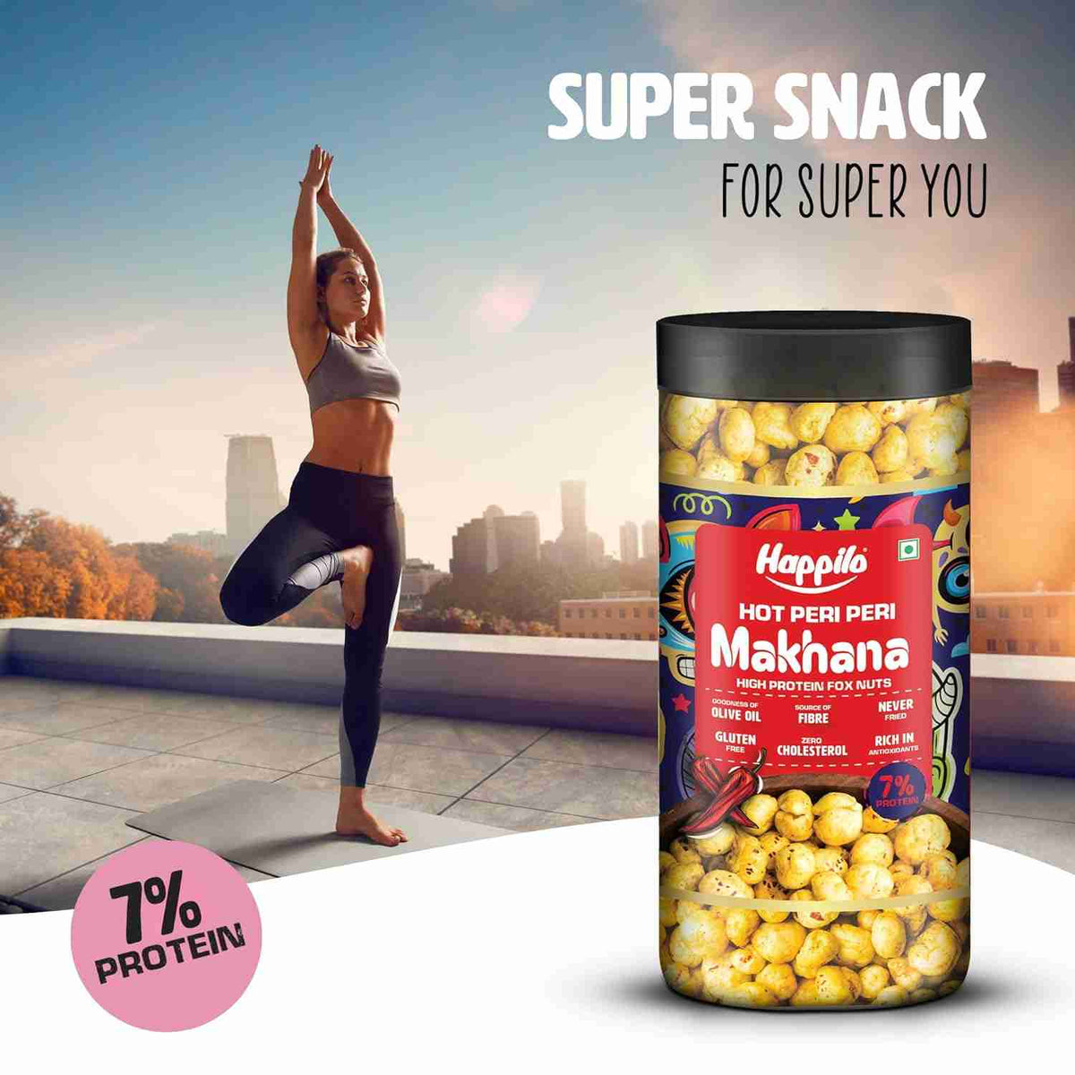 Premium Makhana Superhot Peri Peri Jar (Happilo, Bengaluru)