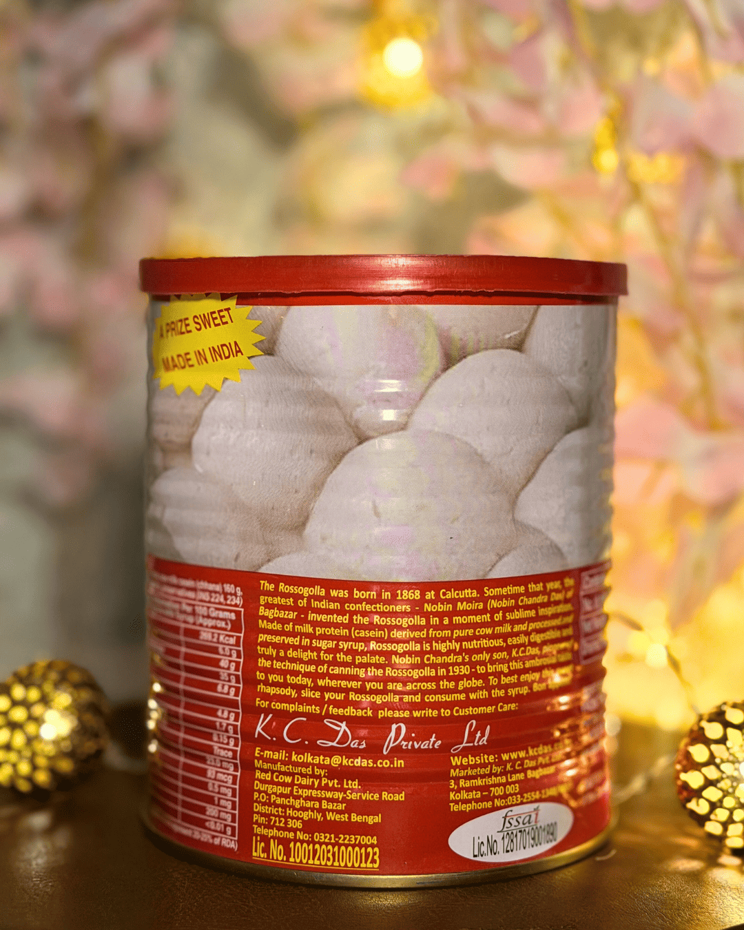 Authentic Bengali Rasgulla (K.C. Das, Kolkata)