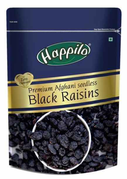 Premium Afghani Seedless Black Raisins (Happilo, Bengaluru)