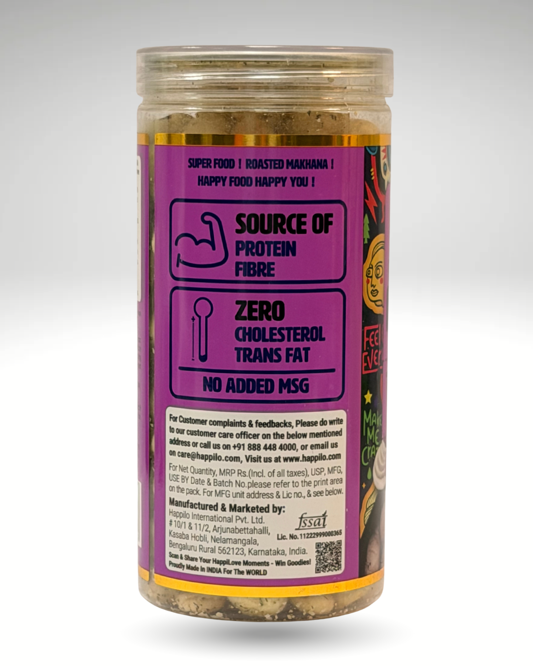 Happilo Cream & Onion Makhana (Protein Fox Nuts)