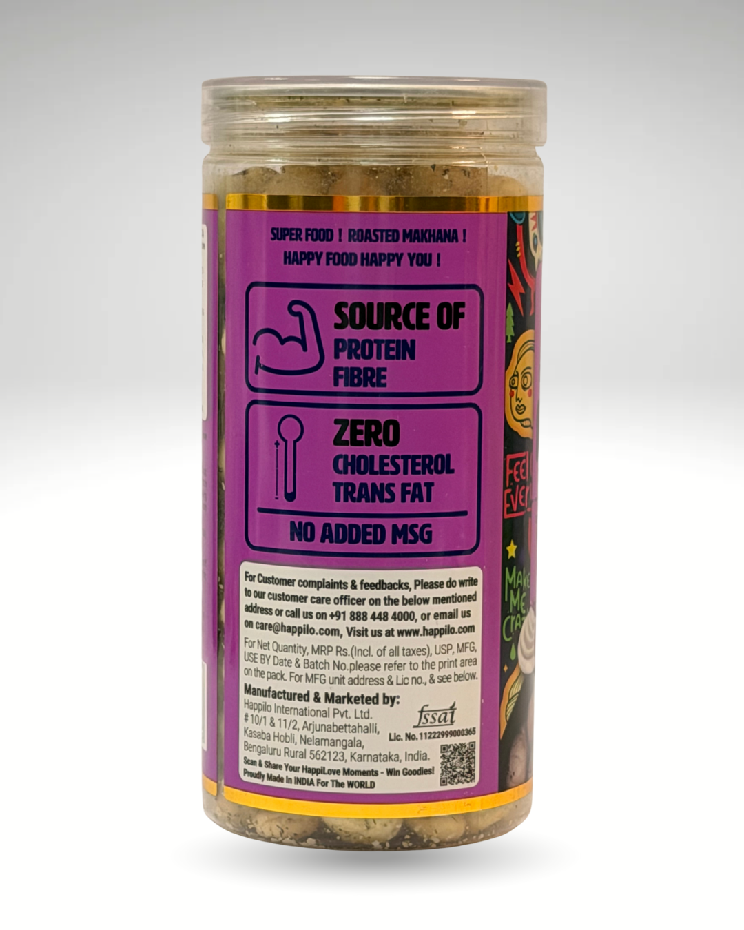 Happilo Cream & Onion Makhana (Protein Fox Nuts)