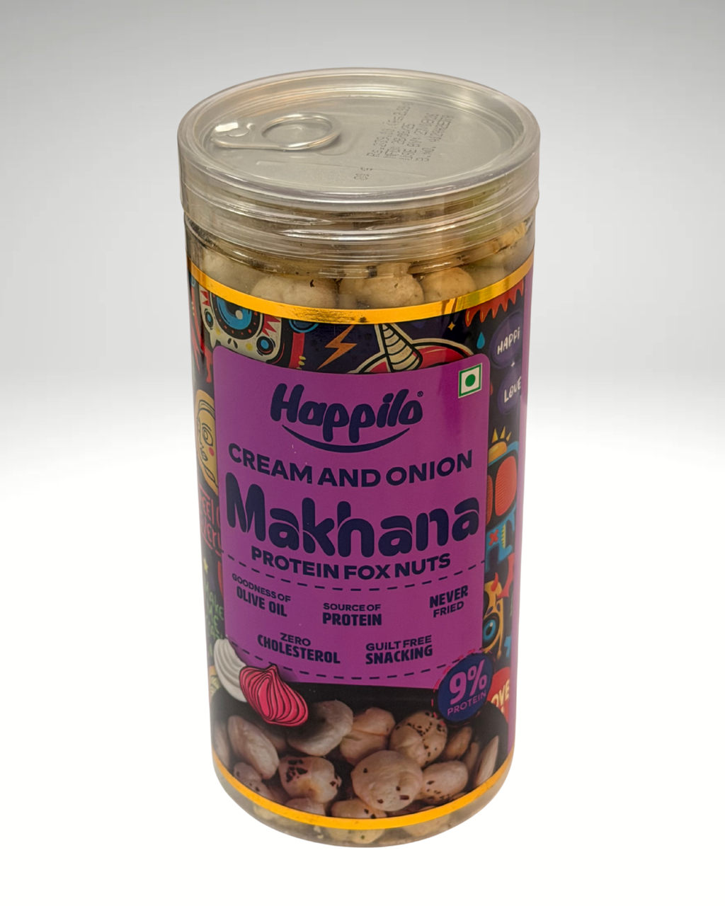 Happilo Cream & Onion Makhana (Protein Fox Nuts)