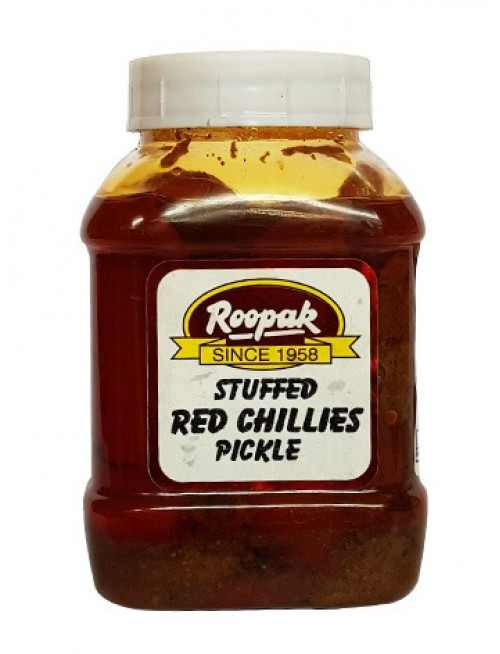 Stuffed Red Chillies Pickle (Roopak, Delhi)