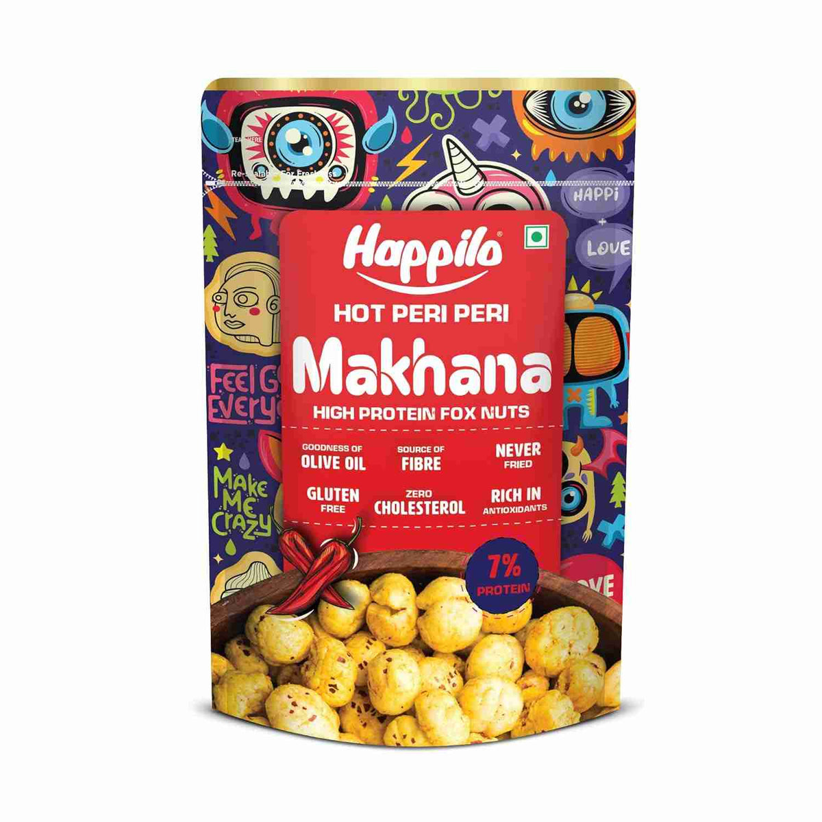 Premium Super Snack Makhana Hot Peri Peri (Happilo, Bengaluru)