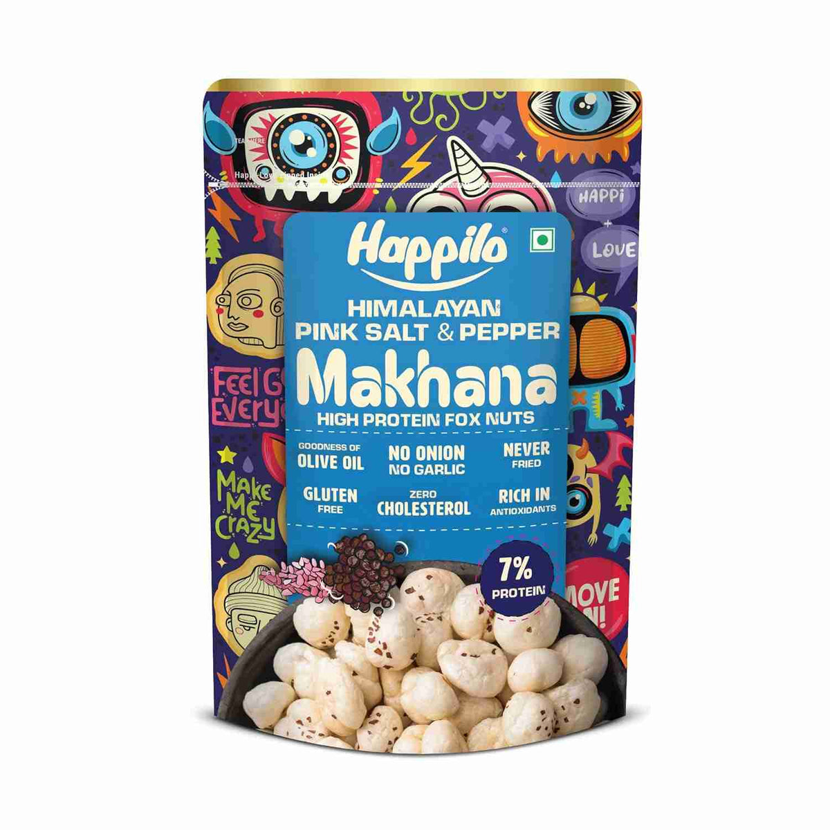 Premium Super Snack Makhana Himalayan Salt & Pepper (Happilo, Bengaluru)