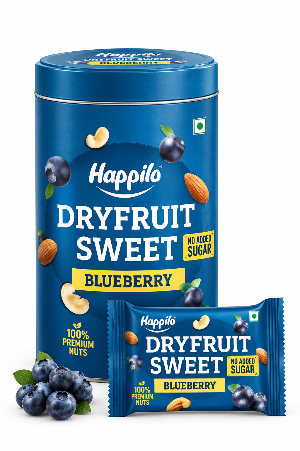 Dryfruit Sweet Blueberry Tin (Happilo, Bengaluru)