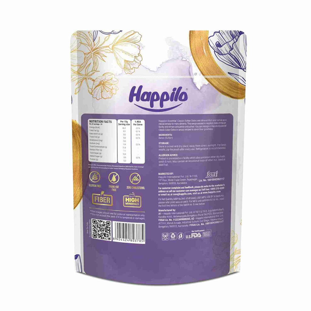Happilo Essentials Classic Sultan Dates (Happilo, Bengaluru)