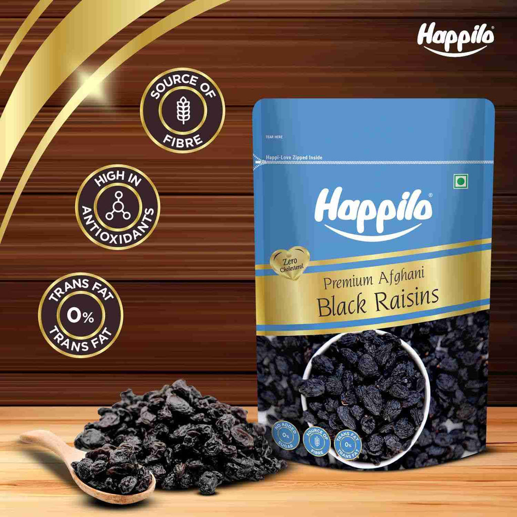 Happilo Premium Afghani Black Raisins with Seed (Happilo, Bengaluru)