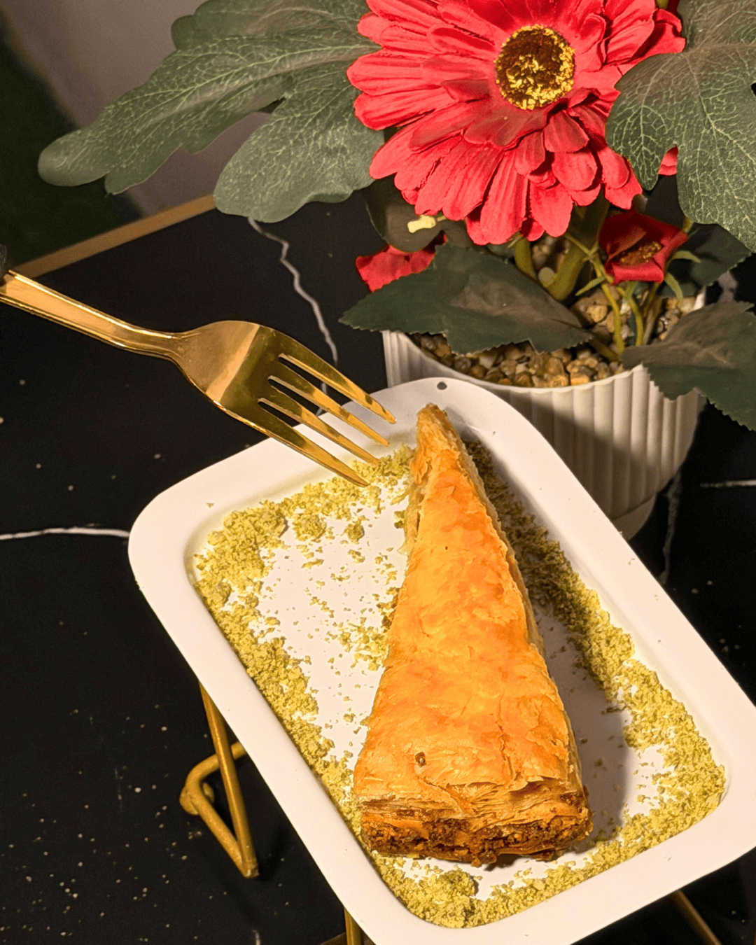 Pistachio Carrot Baklava (Anjanya, New Delhi)
