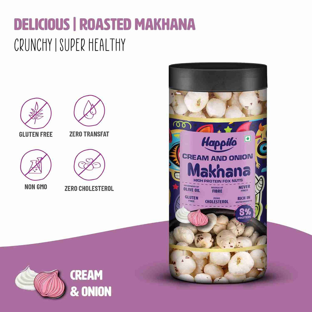 Premium Makhana Cream & Onion Jar (Happilo, Bengaluru)