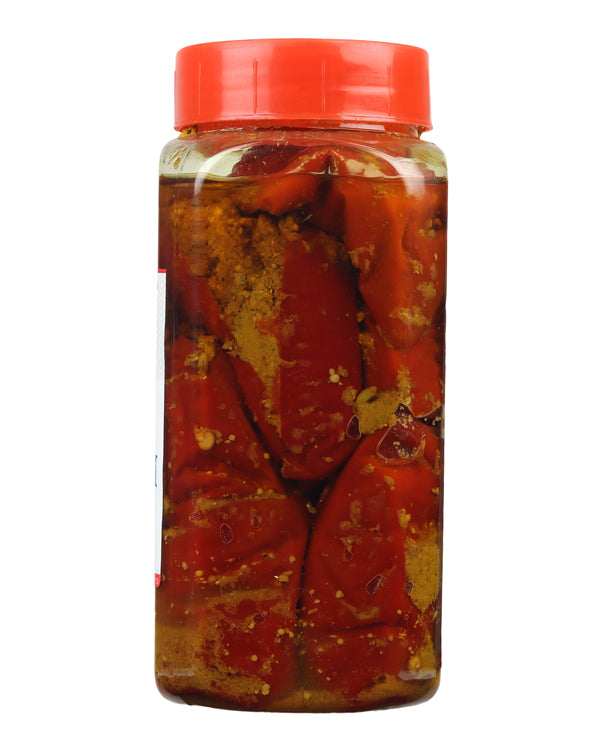 Stuffed Red Chillies Pickle (Roopak, Delhi)