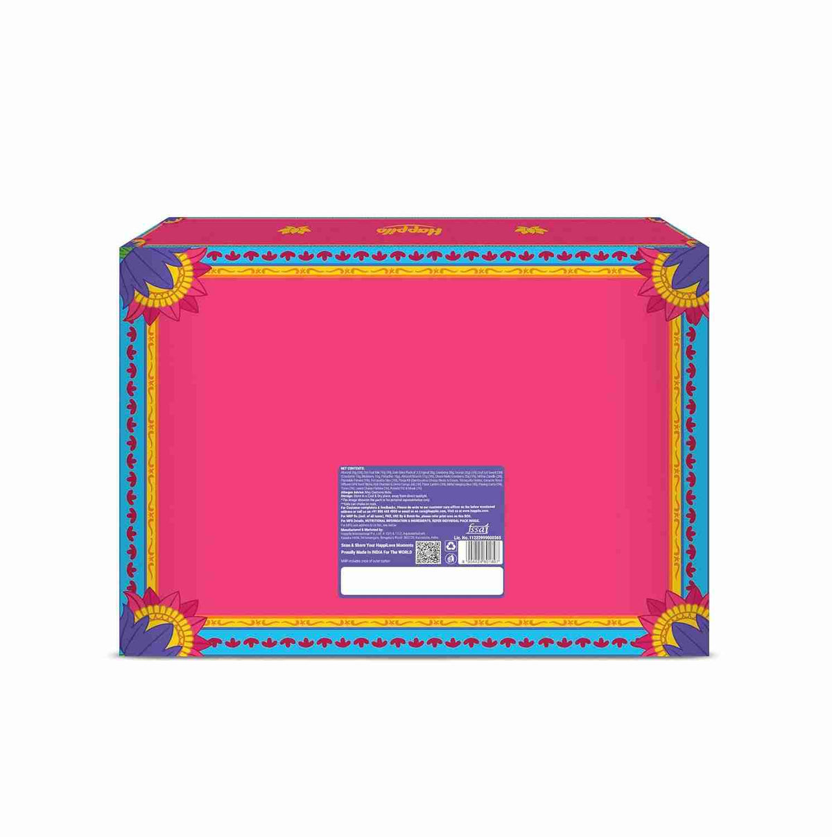 Ashta Lakshmi Gift box ( Happilo) - back of the pink gift box