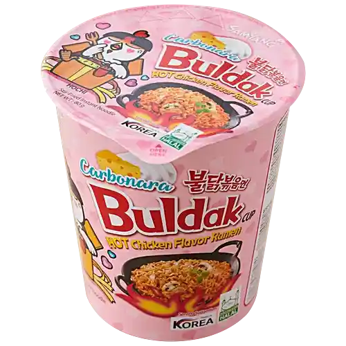 Buldak Carbonara Hot Chicken Flavor Ramen Cup (Samyang, South Korea)