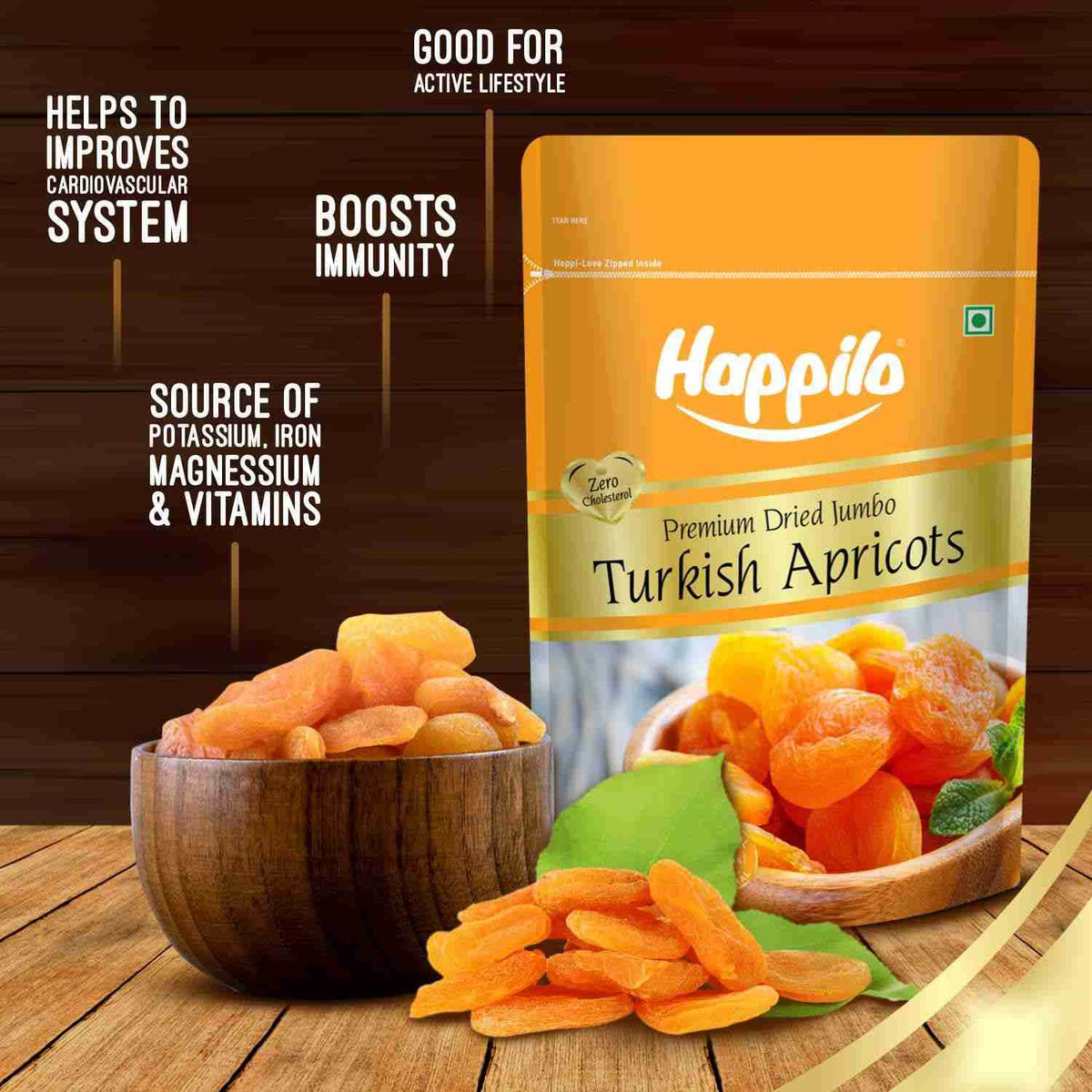 Premium Turkish Apricots (Happilo, Bengaluru)