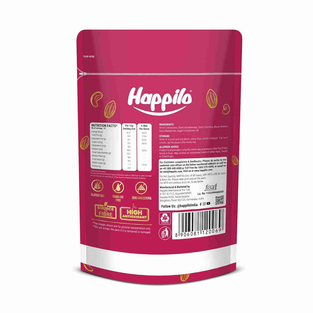 Premium Supermix Berries (Happilo, Bengaluru)