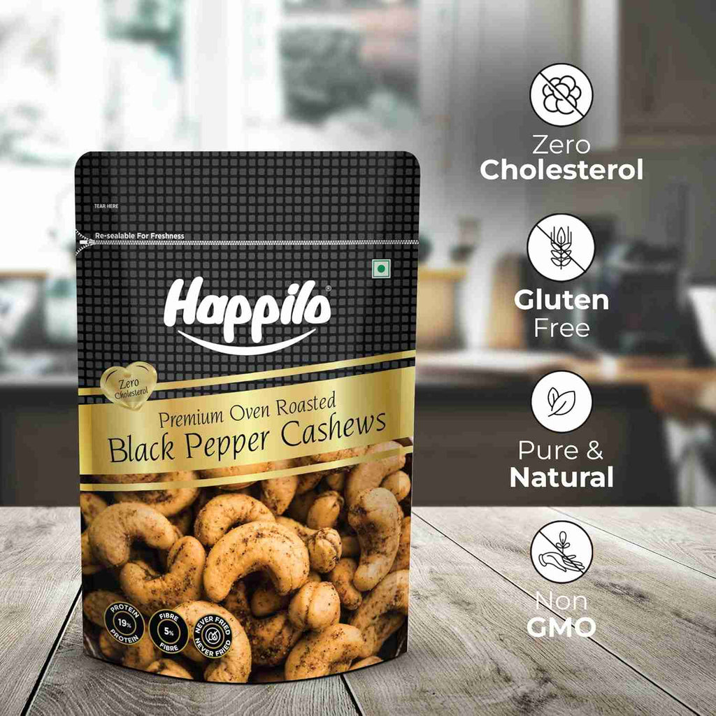 Happilo Salted Black Pepper Whole Cashews (Happilo, Bengaluru)