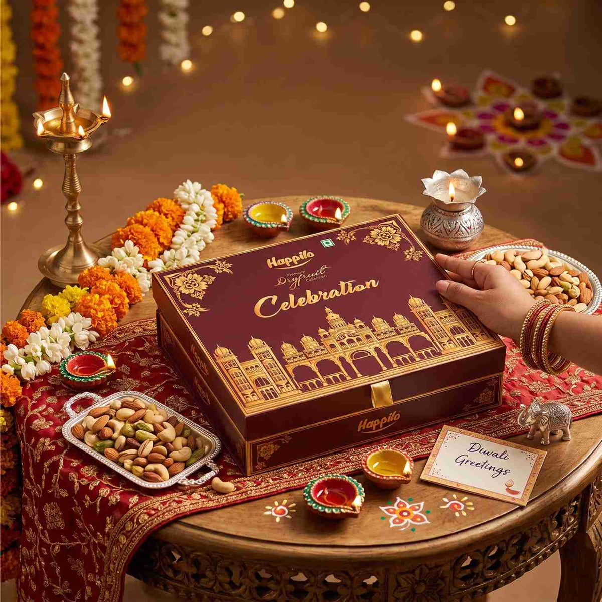 Raj Mahal Dry Fruit Gift Box (Happilo, Bengaluru)