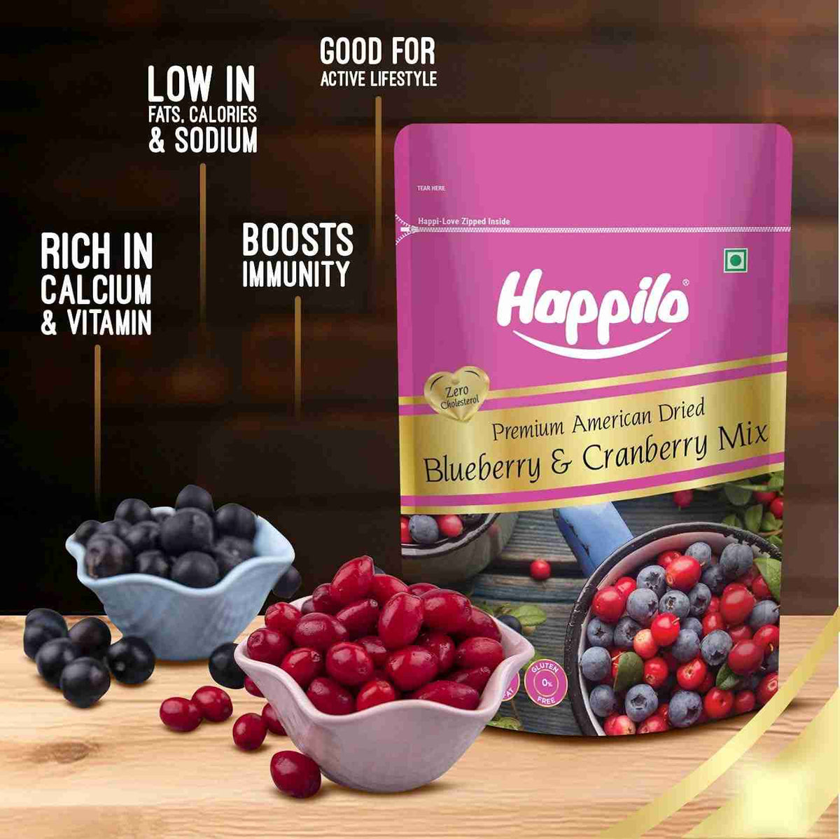 Happilo Premium Dried Blueberry Cranberry Duet (Happilo, Bengaluru)
